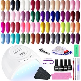 JODSONE Set de Inicio de Esmalte de Uñas de Gel Ribbon Glitter Gel Nail Summer Light Gel Esmalte de Uñas de Invierno Esmalte de Uñas Oscuro Brillante 