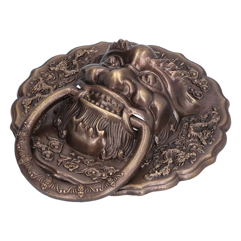 Black Door Knocker Handle Brass Double Door Pull Hardware Accessory