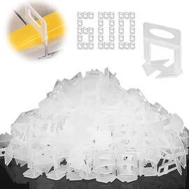 CZAYEFNH Tile Levelling System, 600 Pieces Levelling System, Tile Wedges, Tile Levelling System, 1 mm with 1 mm Base for Laying Wall and Floor Tiles, Reusable