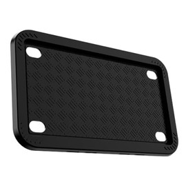 XCLPF Motorcycle Silicone License Plate Frames Motorbike License Plate Holder 4x7 inch Motorcycle Backing Plate Rust Proof, Rattle Proof(Black)