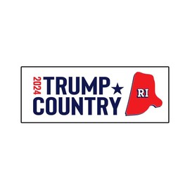 Trump Country RI 2024 Bumper Sticker Decal (3.37" x 9") | Peel & Stick | Political, Stickers, Politics, Republican, Trump, Vote