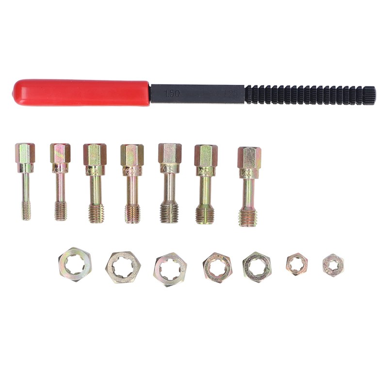 Thread Repair Kit, 15Pcs Universal Metric Thread Restorer Kit Heat