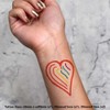 4 x 'Heart of pride' Temporary Tattoos - Water Resistant,