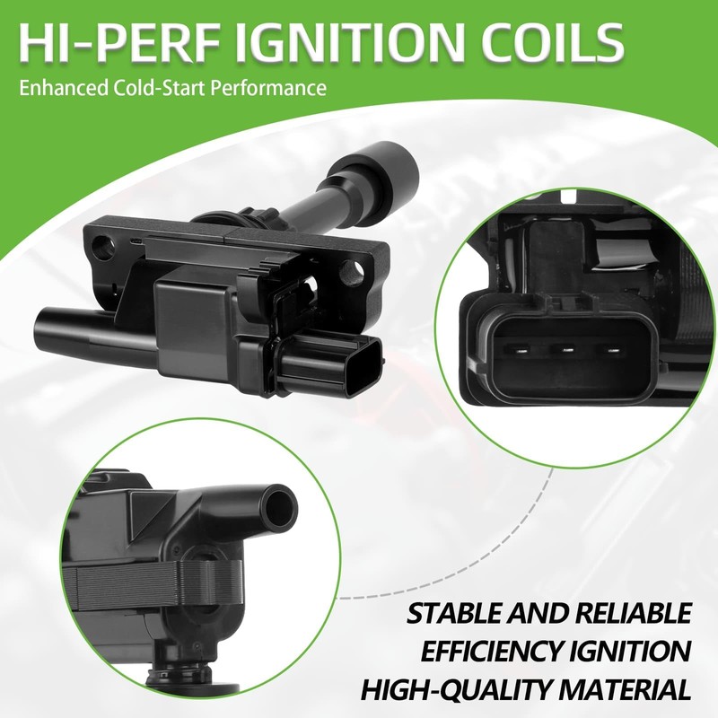 Set of 2 Ignition Coils Pack GN10301 FP85-18-100C-9U UF407 &