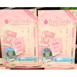 Pure Smile Cherry Blossom Mask Set, 3 Types of Premium Care, Set of 2 (Dense Moisturizing 2) (Skin Maintenance 2) (Transparency 1)