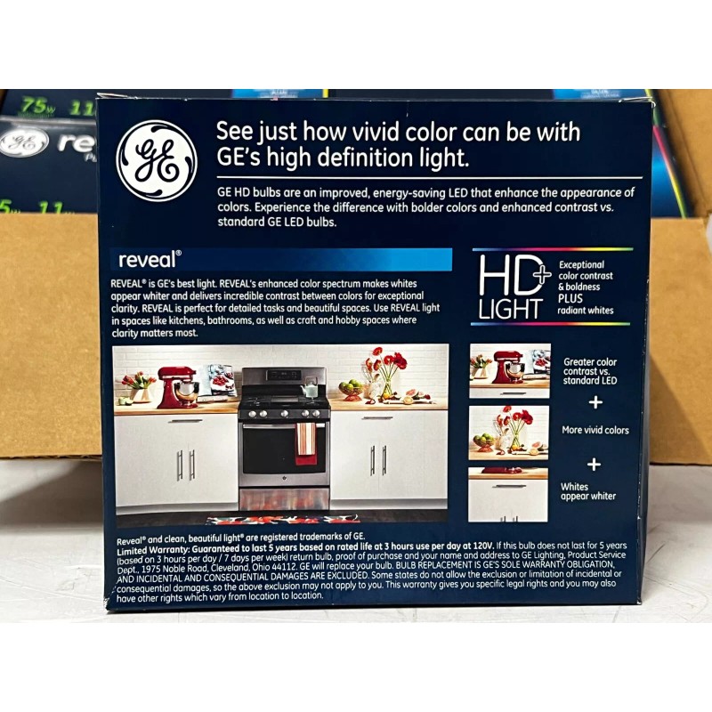 GE CASE OF 12 GE Reveal A21 E26 (Medium) LED