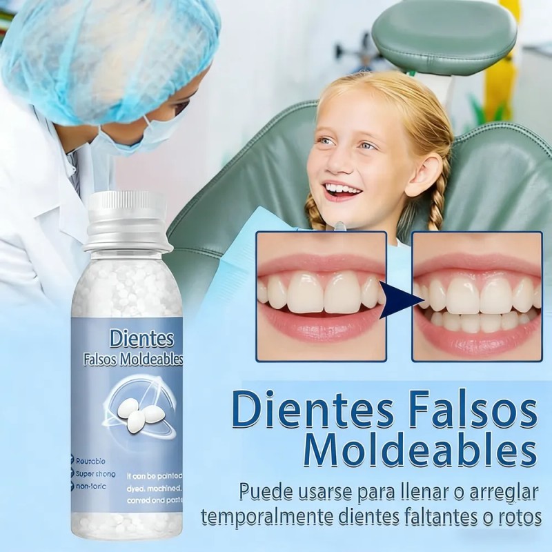3pcs Perlas Reparación Dientes Postizosdientes Gránulos 30ml