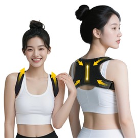 (Refreshing and Comfortable Back Support) Posture Support, Anti-Hunching Belt, Rolled Shoulder Care, Back Muscle Support, Beautiful Posture Support, Easy to Wear, Unisex, One Size Fits Most, Ideal for
