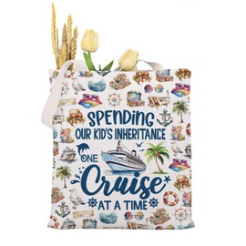 KUIYAI Family Cruise Gift Family Trip Gift Cruise Vocation Gift Funny Family Matching Cruise Tote Bag (cruise at a timeUK)