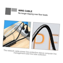 jojofuny 4pcs Spiral Cable Sleeve Wire Organizer for Cords Tube for Use Protects Conceals Unsightly Cables Easy to Install Design