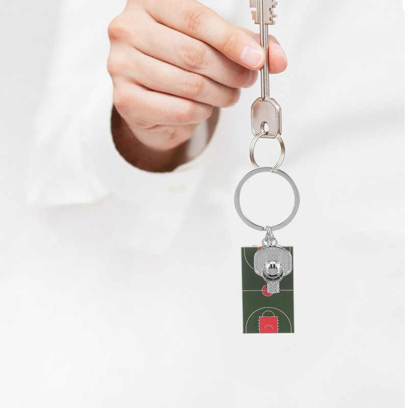 BESPORTBLE Basketball Court Keychain Pendant Key for Basketball Fans Creative