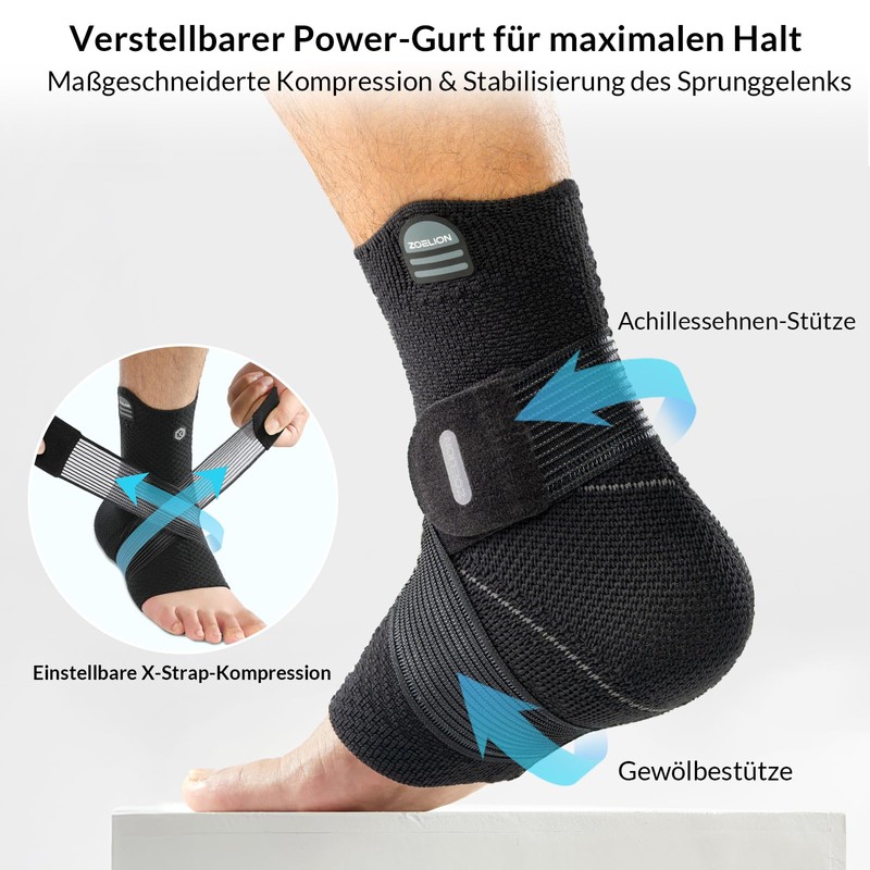 ZOELION ankle support black/l