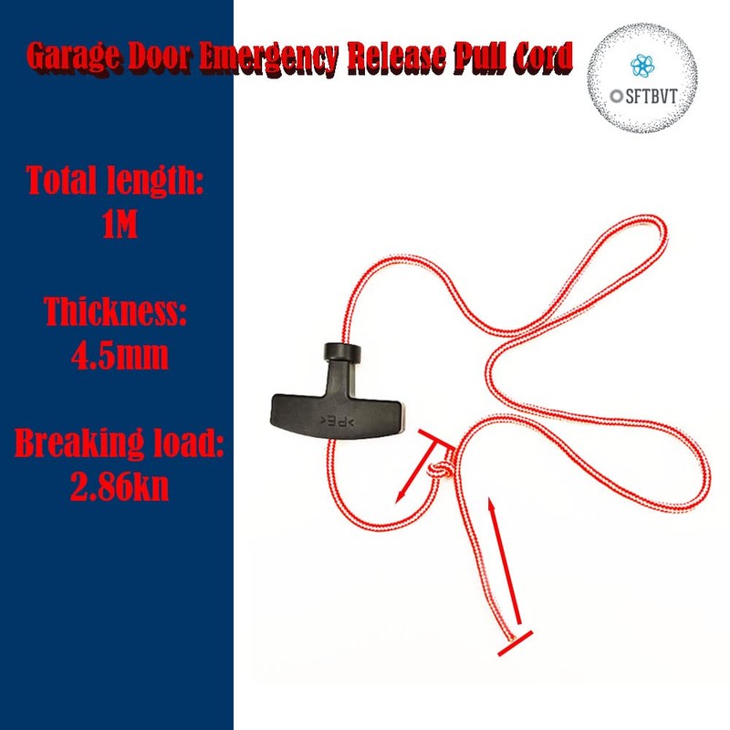 OSFTBVT Garage Door Emergency Release Pull Cord with Handle Garage
