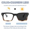 ICARA Fashion Photochromic Reading Glasses, Womens Mens Full Reading Sun