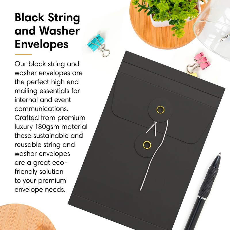 Lempac String and Washer Envelopes - C5 & C6 String