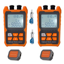 FYBOPTWU - 4 in 1 Function Fiber Optic Tester Portable Optical Power Meter (FC/SC/ST) & VFL 2mw Visual Fault Locator & LED, OPM & VF, Range: (-50) dBm ~ (+26) dBm，2pcs