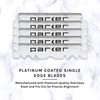 100 Parker Premium Platinum 1/2 Blades - For Professional Barber