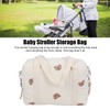 Multifunctional Baby Stroller Storage Bag Zipper Embroidery Reusable Handbag Nappy