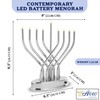 Traditional Hanukkah Electric Menorah Low Voltage Hanukkiah with LED Bulbs