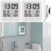 infactory Bathroom Hanging Clock: Set of 2 Bathroom Clock Thermo/Hygrometer