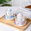 YBK Tech Tea for One Set, Glass Teapot with Porcelain
