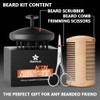 Beard Scalp Massage Brush Kit- 3 Piece Professional Set Silicone