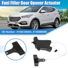 X AUTOHAUX Car Fuel Door Lock Actuator 81590-B8000 for Hyundai Santa Fe 2013-2018 for Hyundai Santa Fe XL 2019 Fuel Filler Door Opener Actuator Fuel Gas Release Handle Opener w/Cable
