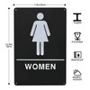 2-Pcs Men Women Unisex Restroom Restaurant Bathroom Metal Signs-8x12 Inch
