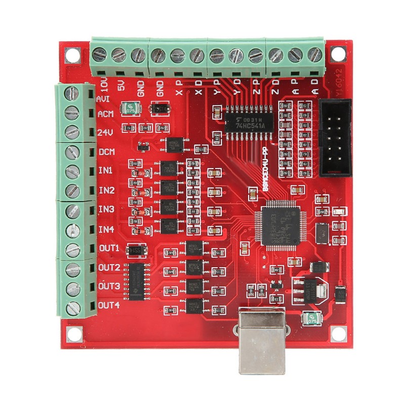 CNC USB MACH3 100Khz Red Break Out Board Support Stepper