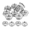 sourcing map Flange Left Hand Nuts, M8x1.25mm 304 Stainless Steel