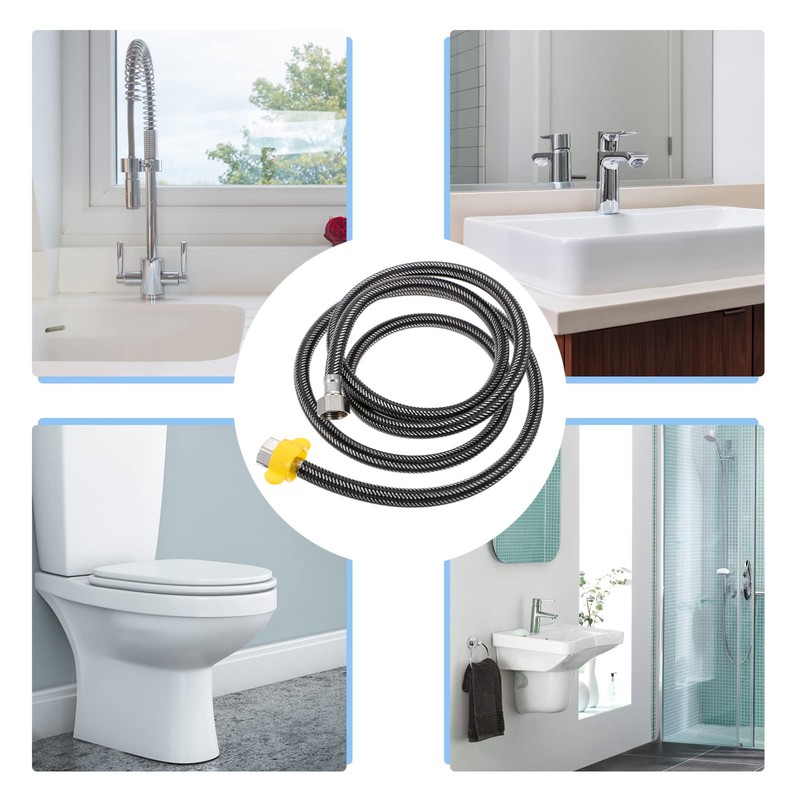 WINOMO Flexible Pipe Water Supply Flexible Hose 2 Piece 68.7