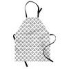 Ambesonne Abstract Apron, Geometric Triangles and Circles with Little Dots