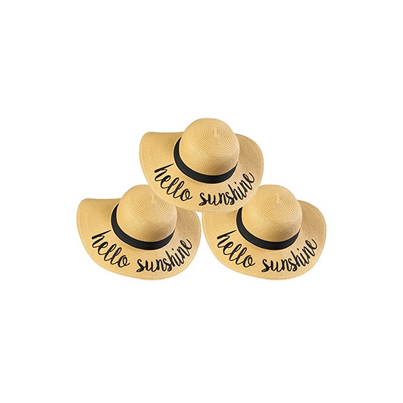 Embroidered Sun Hat 3 Pack - Hello Sunshine