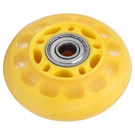 Accesorios Para Ruedas de Skate Rueda de Repuesto Para Equipaje Pu Amarillo Con Carro de Equipaje Con Rodamiento 608Zz Accesorios Para Patines 64X24X8MmCojinetes lisos esféricos