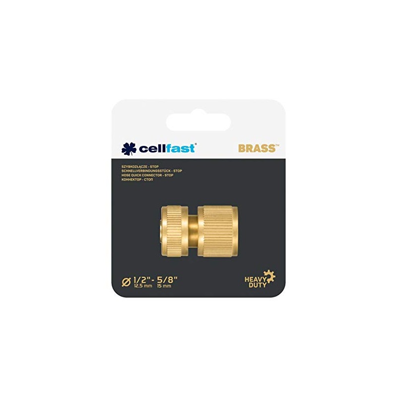 Cellfast Quick Connector, Repairer, Quick Coupling, BRASS™ Stop Brass 1/2