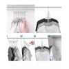 Kleverise Stainless Storage Space Saving Organizer Cascading Closet Clothes Hanger
