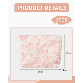 MOPZIJA 1 x Cosmetic Bag Women's Multifunctional Cosmetic Bag Travel Makeup Bag Portable Aesthetic Bag Toiletry Bag Makeup Bag Organiser for Handbag for Travel, Everyday Pink