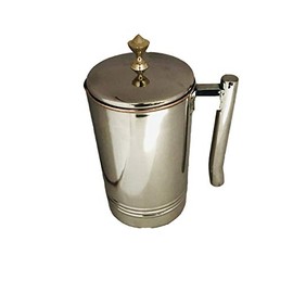 Pure Platinum Inside Copper Water Jug Pitcher 51 Oz Ayurvedic Leak Proof Copper Vessel for Drinking Water Storage & Serving for Health Benefits, Sports, Yoga, Running, Fitness, School 1.5 Liter