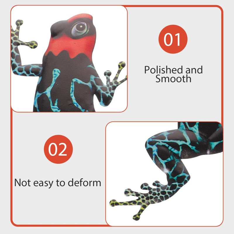 2Pcs Blue Iron Frogs Wall Decor - Creative Hanging Art