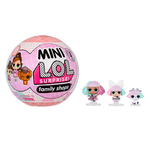 LOL Surprise Mini Family - Surprise Selection - Ball Playset with 3 Mini Tween Collector's Dolls and Surprises - Great Gift for Children from 4 Years