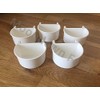 Moondown Farm 7.5cm White D Cup 5 Pack Animal Feeding