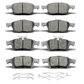 Ceramic Front Rear Brake Pads With Clips Fit For Ford For Escape/For Focus/For Transit Connect,For Volvo C30/For C70/For S40/For V50,For Mazda 3/For 3 Sport/For 5 D1044 D1095 8pcs