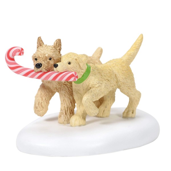 Department 56 Village Collection Accessories Peppermint Pups Figurine, 1.375 Inch, Multicolor