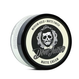 Don Juan Pomada para el cabello hecha a mano en crema mate de 4 onzas | agarre medio | acabado mate | base de agua | aroma barbershop