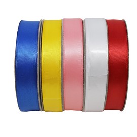 Bright Ideas 15mm Satin Ribbon Spools 5 x 20m Assorted