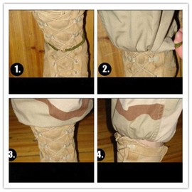 Elastic Boot Straps Military Boot Bands Blousing Garters Military Double Twisted Shock Cord Trouser Twist Military Green