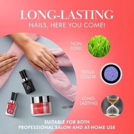 JOYA MIA 3-in-1 Nail Color Kit, Salon-Quality Dip Powder with Gel Nail Polish & Nail Lacquer, Long-Lasting Nail Powder & Gel Nail Set for Professional & Home Use, 3in1-26