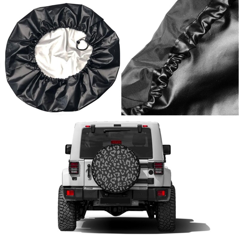 Foruidea Leopard Print Spare Tire Cover Wheel Tire Cover Fit