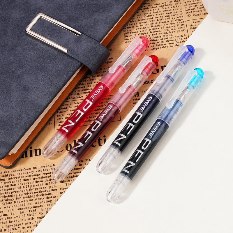 EYEYE Disposable Fountain Pens, 8 Pack Multicolor Fine Point Fountain