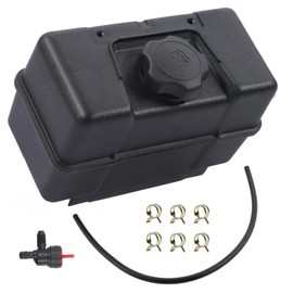 Risforth 4 Quart 691993 Plastic Fuel Gas Tank with Shut Off Valve and Cap Compatible for Briggs & Stratton 493337 490572 490579 fits Troy Bilt 191864MA 1918646 192402 192412 192432 Lawn Garden Engines